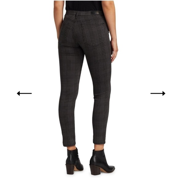 Ag Adriano Goldschmied Houndstooth Pima Cigarette Ankle Pant Blk/Gr Size 28 #937 - Picture 2 of 8